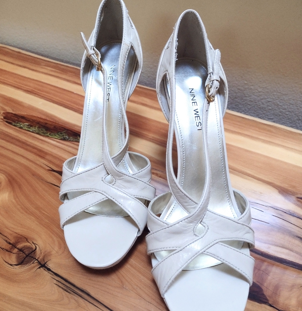 Nine West Beige Heels 9 1/2